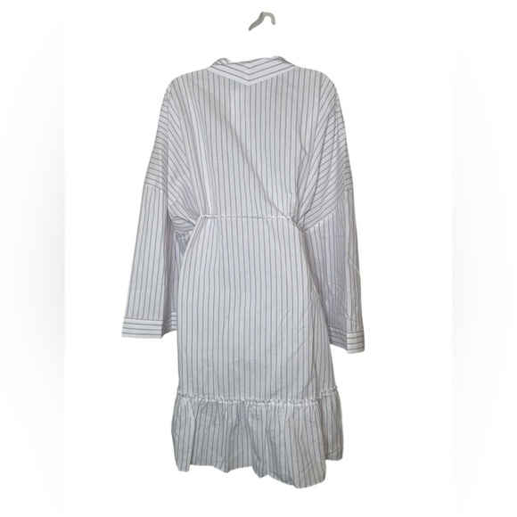 Harshman New Cotton Linen Blend Nebbi Caftan Striped White Dress Size 3X - Picture 4 of 6